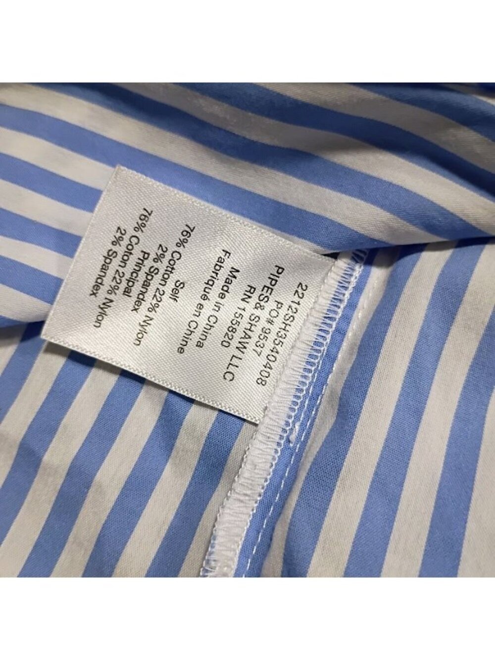 Veronica Beard Blue & White Striped Ruffle Collar Button-Down Shirt Size 6 - Picture 8 of 12